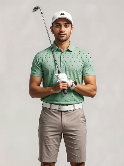 Adro Polo T-Shirt for Men – 100% Cotton Soft Fabric | Regular Fit Polo Tshirt | All over Printed Cotton Polo T Shirt for Men