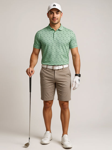 Adro Polo T-Shirt for Men – 100% Cotton Soft Fabric | Regular Fit Polo Tshirt | All over Printed Cotton Polo T Shirt for Men