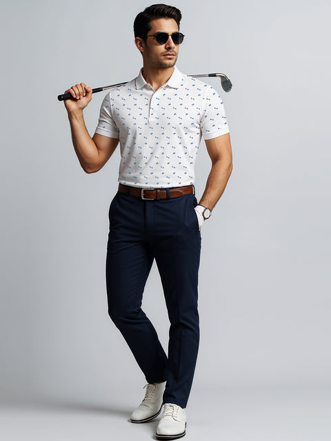 Adro Polo T-Shirt for Men – 100% Cotton Soft Fabric | Regular Fit Polo Tshirt | All over Printed Cotton Polo T Shirt for Men