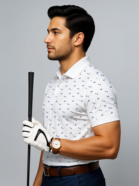 Adro Polo T-Shirt for Men – 100% Cotton Soft Fabric | Regular Fit Polo Tshirt | All over Printed Cotton Polo T Shirt for Men