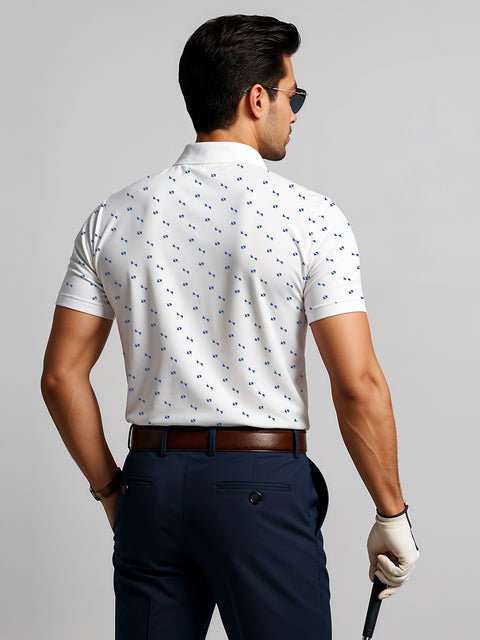 Adro Polo T-Shirt for Men – 100% Cotton Soft Fabric | Regular Fit Polo Tshirt | All over Printed Cotton Polo T Shirt for Men