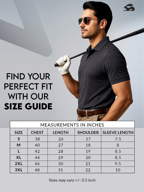 Adro Polo T-Shirt for Men – 100% Cotton Soft Fabric | Regular Fit Polo Tshirt | All over Printed Cotton Polo T Shirt for Men