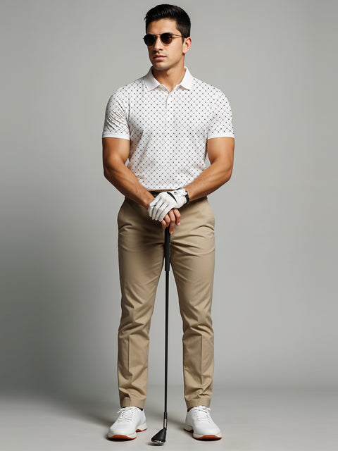 Adro Polo T-Shirt for Men – 100% Cotton Soft Fabric | Regular Fit Polo Tshirt | All over Printed Cotton Polo T Shirt for Men