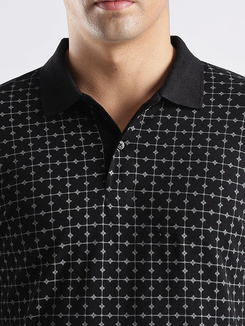 Adro Polo T-Shirt for Men – 100% Cotton Soft Fabric | Regular Fit Polo Tshirt | All over Printed Cotton Polo T Shirt for Men