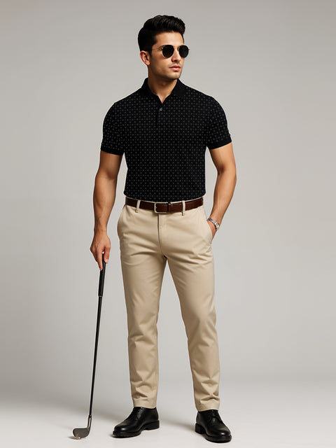 Adro Polo T-Shirt for Men – 100% Cotton Soft Fabric | Regular Fit Polo Tshirt | All over Printed Cotton Polo T Shirt for Men