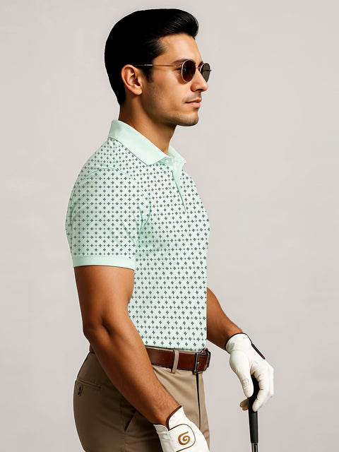 Adro Polo T-Shirt for Men – 100% Cotton Soft Fabric | Regular Fit Polo Tshirt | All over Printed Cotton Polo T Shirt for Men