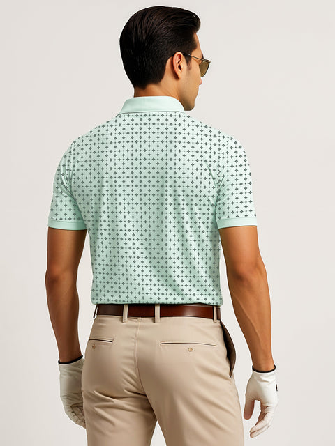 Adro Polo T-Shirt for Men – 100% Cotton Soft Fabric | Regular Fit Polo Tshirt | All over Printed Cotton Polo T Shirt for Men