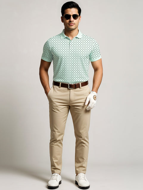 Adro Polo T-Shirt for Men – 100% Cotton Soft Fabric | Regular Fit Polo Tshirt | All over Printed Cotton Polo T Shirt for Men
