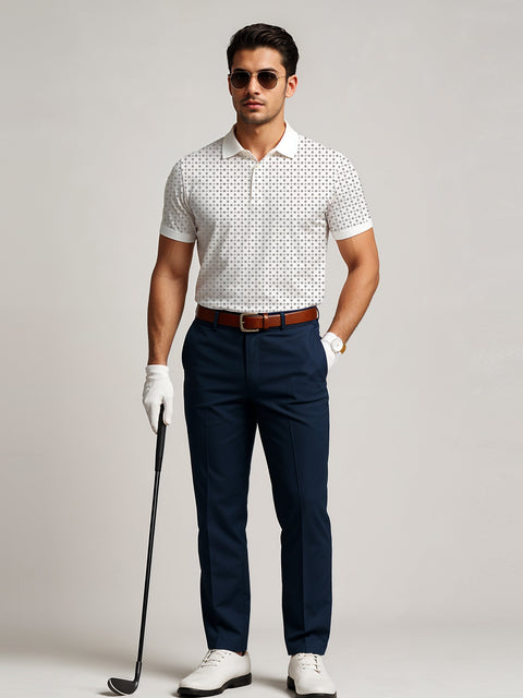 Adro Polo T-Shirt for Men – 100% Cotton Soft Fabric | Regular Fit Polo Tshirt | All over Printed Cotton Polo T Shirt for Men