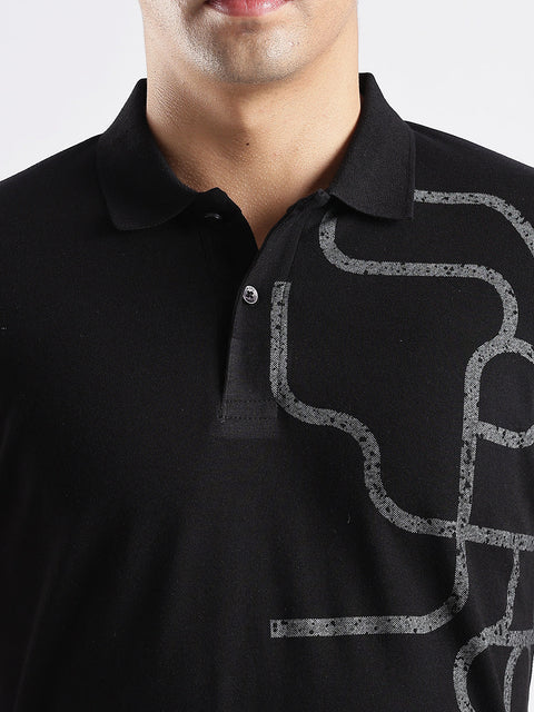 Adro Polo T-Shirt for Men – 100% Cotton Soft Fabric | Regular Fit Polo Tshirt | All over Printed Cotton Polo T Shirt for Men