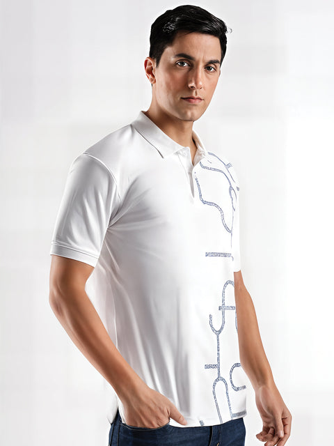 Adro Polo T-Shirt for Men – 100% Cotton Soft Fabric | Regular Fit Polo Tshirt | All over Printed Cotton Polo T Shirt for Men