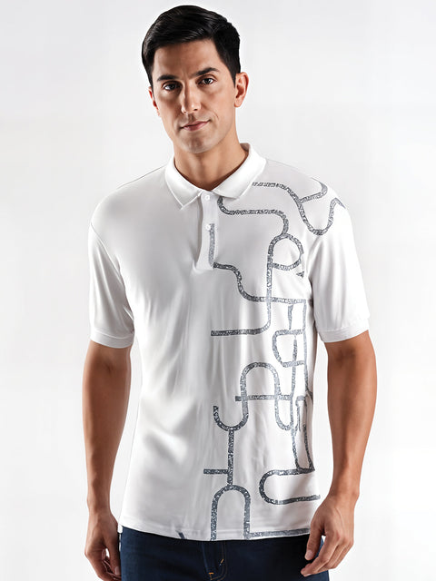 Adro Polo T-Shirt for Men – 100% Cotton Soft Fabric | Regular Fit Polo Tshirt | All over Printed Cotton Polo T Shirt for Men