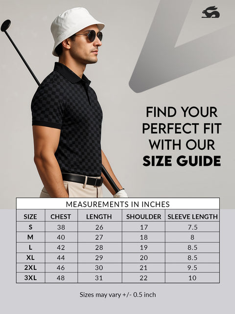 Adro Polo T-Shirt for Men – 100% Cotton Soft Fabric | Regular Fit Polo Tshirt | All over Printed Cotton Polo T Shirt for Men
