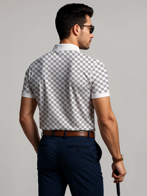 Adro Polo T-Shirt for Men – 100% Cotton Soft Fabric | Regular Fit Polo Tshirt | All over Printed Cotton Polo T Shirt for Men