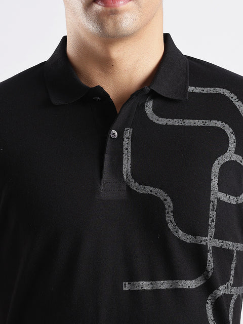 Adro Polo T-Shirt for Men – 100% Cotton Soft Fabric | Regular Fit Polo Tshirt | All over Printed Cotton Polo T Shirt for Men