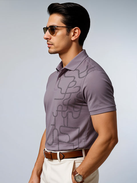 Adro Polo T-Shirt for Men – 100% Cotton Soft Fabric | Regular Fit Polo Tshirt | All over Printed Cotton Polo T Shirt for Men