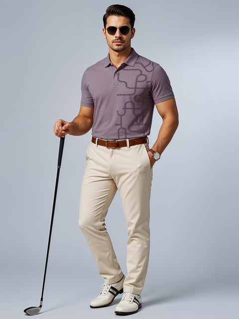 Adro Polo T-Shirt for Men – 100% Cotton Soft Fabric | Regular Fit Polo Tshirt | All over Printed Cotton Polo T Shirt for Men