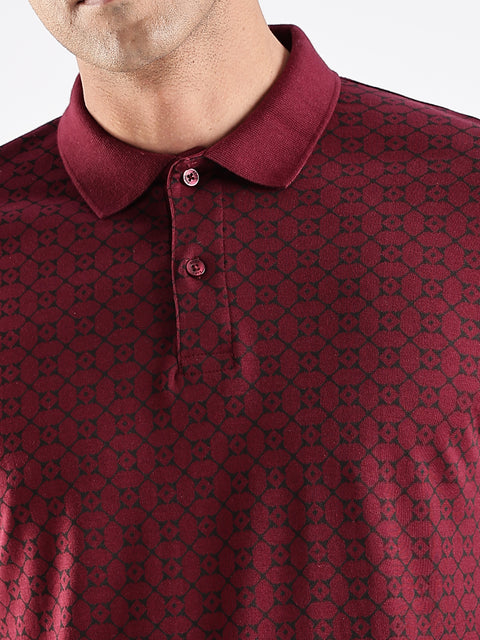 Adro Polo T-Shirt for Men – 100% Cotton Soft Fabric | Regular Fit Polo Tshirt | All over Printed Cotton Polo T Shirt for Men