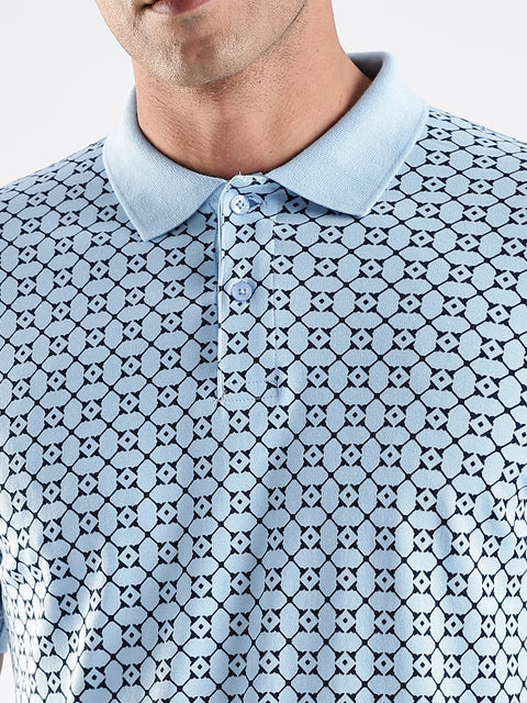 Adro Polo T-Shirt for Men – 100% Cotton Soft Fabric | Regular Fit Polo Tshirt | All over Printed Cotton Polo T Shirt for Men
