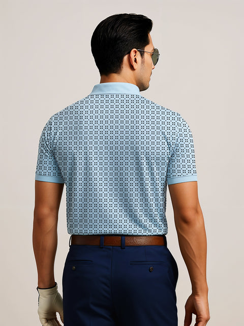 Adro Polo T-Shirt for Men – 100% Cotton Soft Fabric | Regular Fit Polo Tshirt | All over Printed Cotton Polo T Shirt for Men