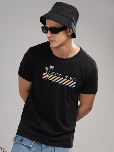 Adro Mens Printed T Shirt | The Super Soft Tshirt in India| Pure Cotton Lycra Breathable Fabric| 4 way stretch smart tech fabric| Round Neck T-Shirt (Also in Plus Size)