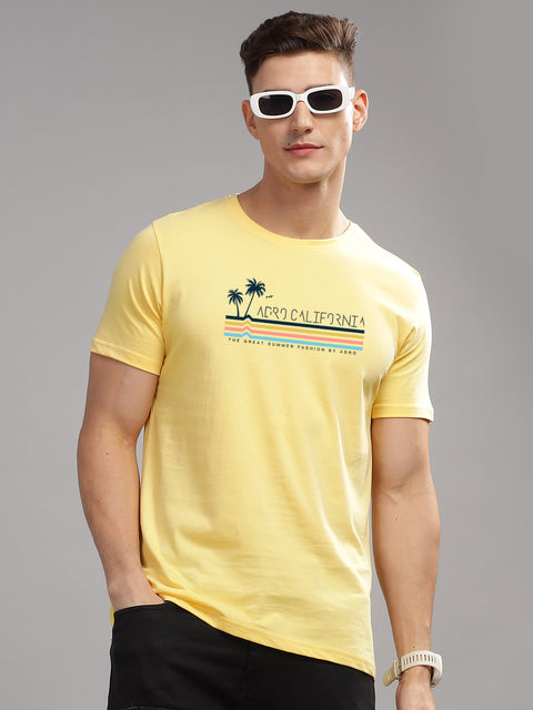 Adro Mens Printed T Shirt | The Super Soft Tshirt in India| Pure Cotton Lycra Breathable Fabric| 4 way stretch smart tech fabric| Round Neck T-Shirt (Also in Plus Size)