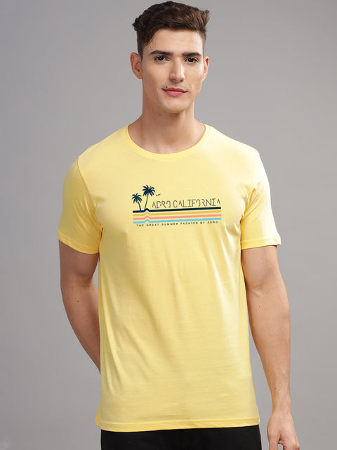 Adro Mens Printed T Shirt | The Super Soft Tshirt in India| Pure Cotton Lycra Breathable Fabric| 4 way stretch smart tech fabric| Round Neck T-Shirt (Also in Plus Size)