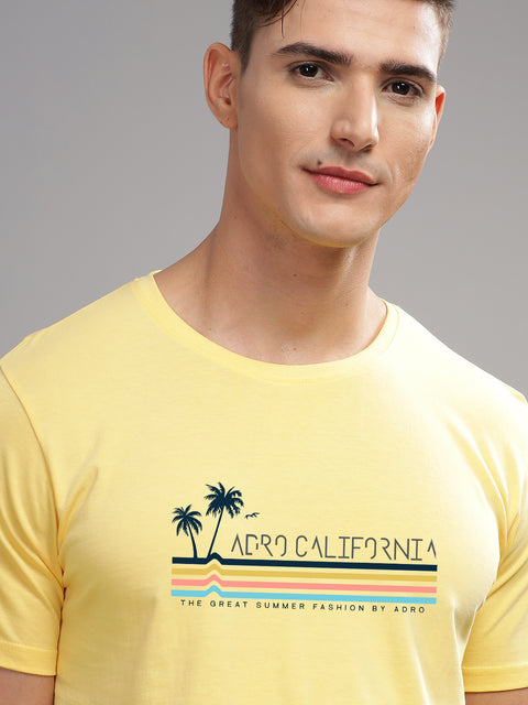 Adro Mens Printed T Shirt | The Super Soft Tshirt in India| Pure Cotton Lycra Breathable Fabric| 4 way stretch smart tech fabric| Round Neck T-Shirt (Also in Plus Size)