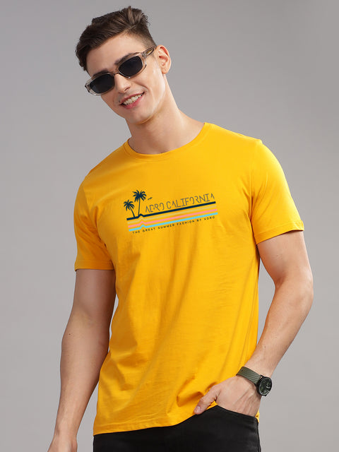 Adro Mens Printed T Shirt | The Super Soft Tshirt in India| Pure Cotton Lycra Breathable Fabric| 4 way stretch smart tech fabric| Round Neck T-Shirt (Also in Plus Size)