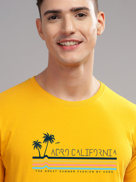Adro Mens Printed T Shirt | The Super Soft Tshirt in India| Pure Cotton Lycra Breathable Fabric| 4 way stretch smart tech fabric| Round Neck T-Shirt (Also in Plus Size)