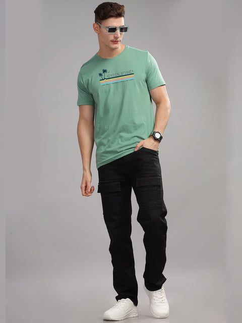 Adro Mens Printed T Shirt | The Super Soft Tshirt in India| Pure Cotton Lycra Breathable Fabric| 4 way stretch smart tech fabric| Round Neck T-Shirt (Also in Plus Size)
