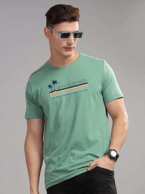 Adro Mens Printed T Shirt | The Super Soft Tshirt in India| Pure Cotton Lycra Breathable Fabric| 4 way stretch smart tech fabric| Round Neck T-Shirt (Also in Plus Size)