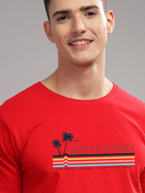 Adro Mens Printed T Shirt | The Super Soft Tshirt in India| Pure Cotton Lycra Breathable Fabric| 4 way stretch smart tech fabric| Round Neck T-Shirt (Also in Plus Size)