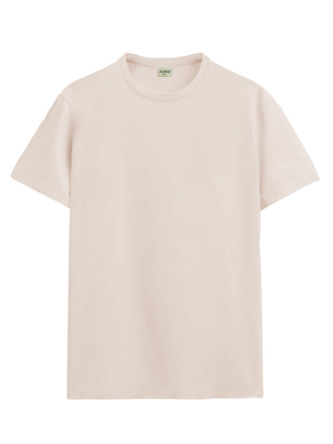ADRO Mens T Shirts | Solid Tshirts for Men | Pure Cotton Lycra Fabric | 4 Way Stretch Smart tech Tshirt | Pack of 2 Round Neck T-Shirt for Summer