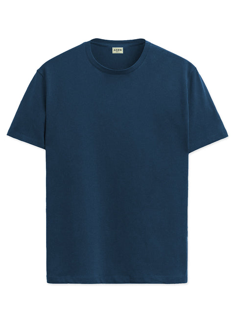 ADRO Mens T Shirts | Solid Tshirts for Men | Pure Cotton Lycra Fabric | 4 Way Stretch Smart tech Tshirt | Pack of 2 Round Neck T-Shirt for Summer