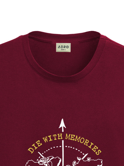 ADRO Die with Memories Not with Dreams Mens Printed T-Shirt