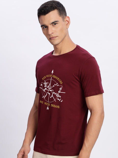 ADRO Die with Memories Not with Dreams Mens Printed T-Shirt
