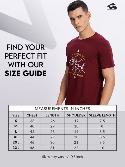 ADRO Die with Memories Not with Dreams Mens Printed T-Shirt