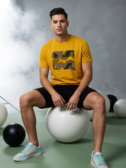 Adro Men’s Regular Fit T-Shirt – Abstract Camo Lines Design | 180 GSM Cotton Lycra Casual Half Sleeve Round Neck Graphic Tee