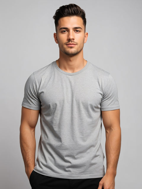 ADRO Men's Cotton Plain T-Shirt