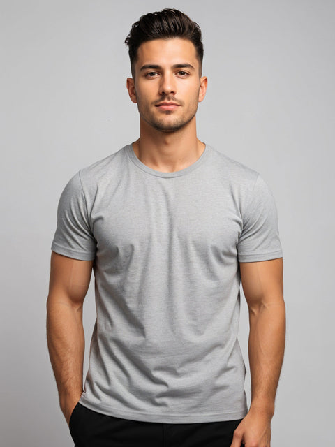 Adro Men’s Regular Fit T-Shirt | 180 GSM Cotton Lycra Premium Soft Fabric | Classic Round Neck Half Sleeve Tee
