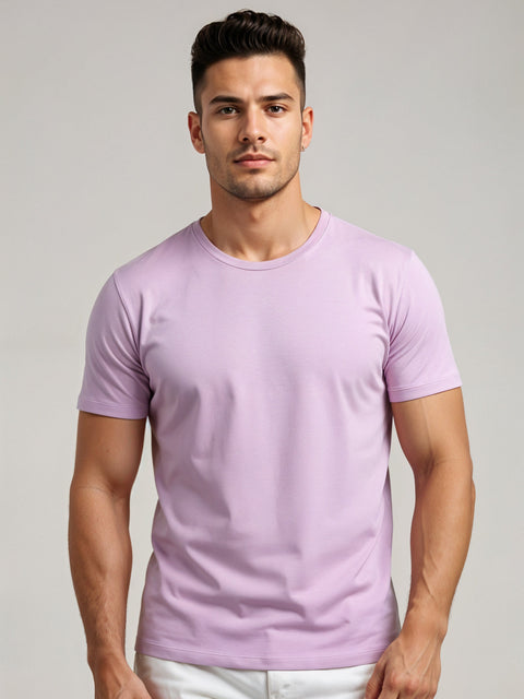 Adro Men’s Regular Fit T-Shirt | 180 GSM Cotton Lycra Premium Soft Fabric | Classic Round Neck Half Sleeve Tee