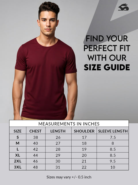 ADRO Men's Cotton Plain T-Shirt