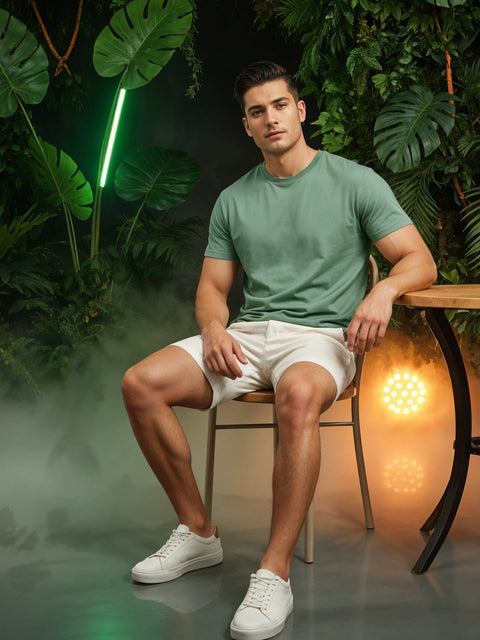 Adro Men’s Regular Fit T-Shirt | 180 GSM Cotton Lycra Premium Soft Fabric | Classic Round Neck Half Sleeve Tee