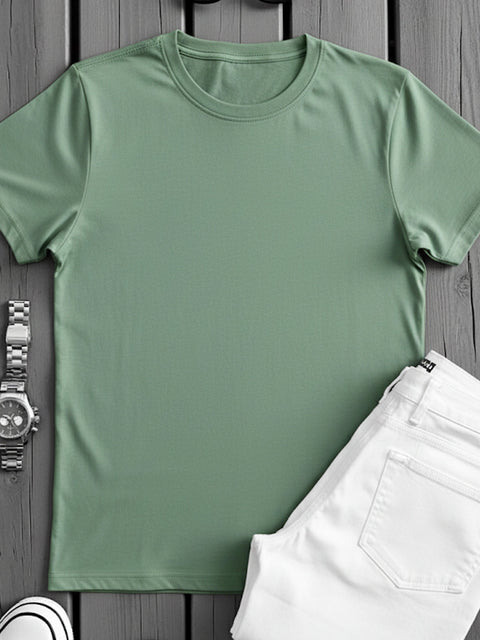 Adro Men’s Regular Fit T-Shirt | 180 GSM Cotton Lycra Premium Soft Fabric | Classic Round Neck Half Sleeve Tee