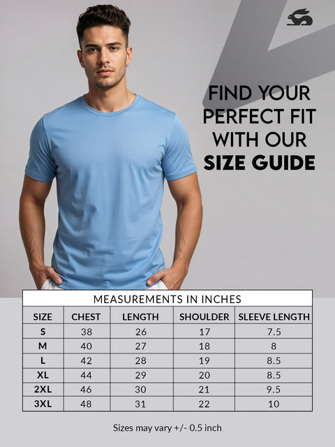 ADRO Men's Cotton Plain T-Shirt