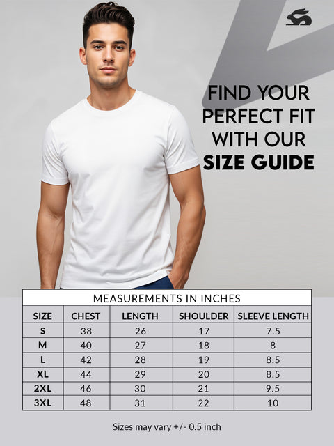 ADRO Men's Cotton Plain T-Shirt
