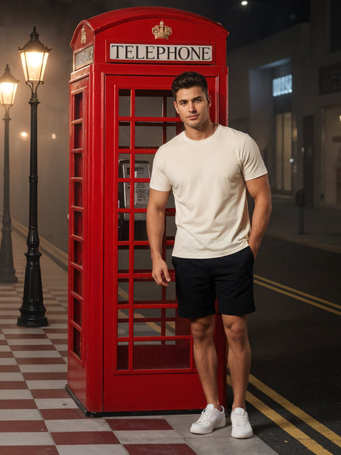 Adro Men’s Regular Fit T-Shirt | 180 GSM Cotton Lycra Premium Soft Fabric | Classic Round Neck Half Sleeve Tee