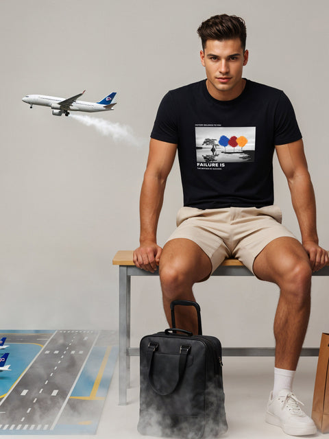 Adro Men’s Regular Fit T-Shirt – Motivational Quote Design | 180 GSM Cotton Lycra Motivational Graphic Tee