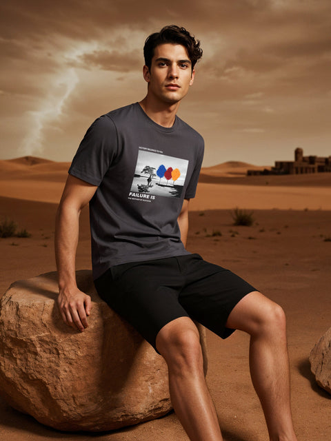 Adro Men’s Regular Fit T-Shirt – Motivational Quote Design | 180 GSM Cotton Lycra Motivational Graphic Tee